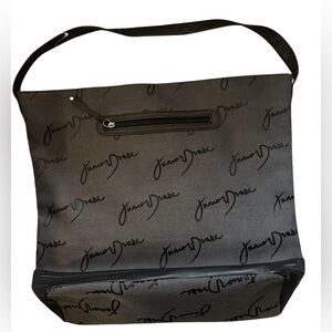 Junior Drake Signature Large Canvas Tote in Gray and Black